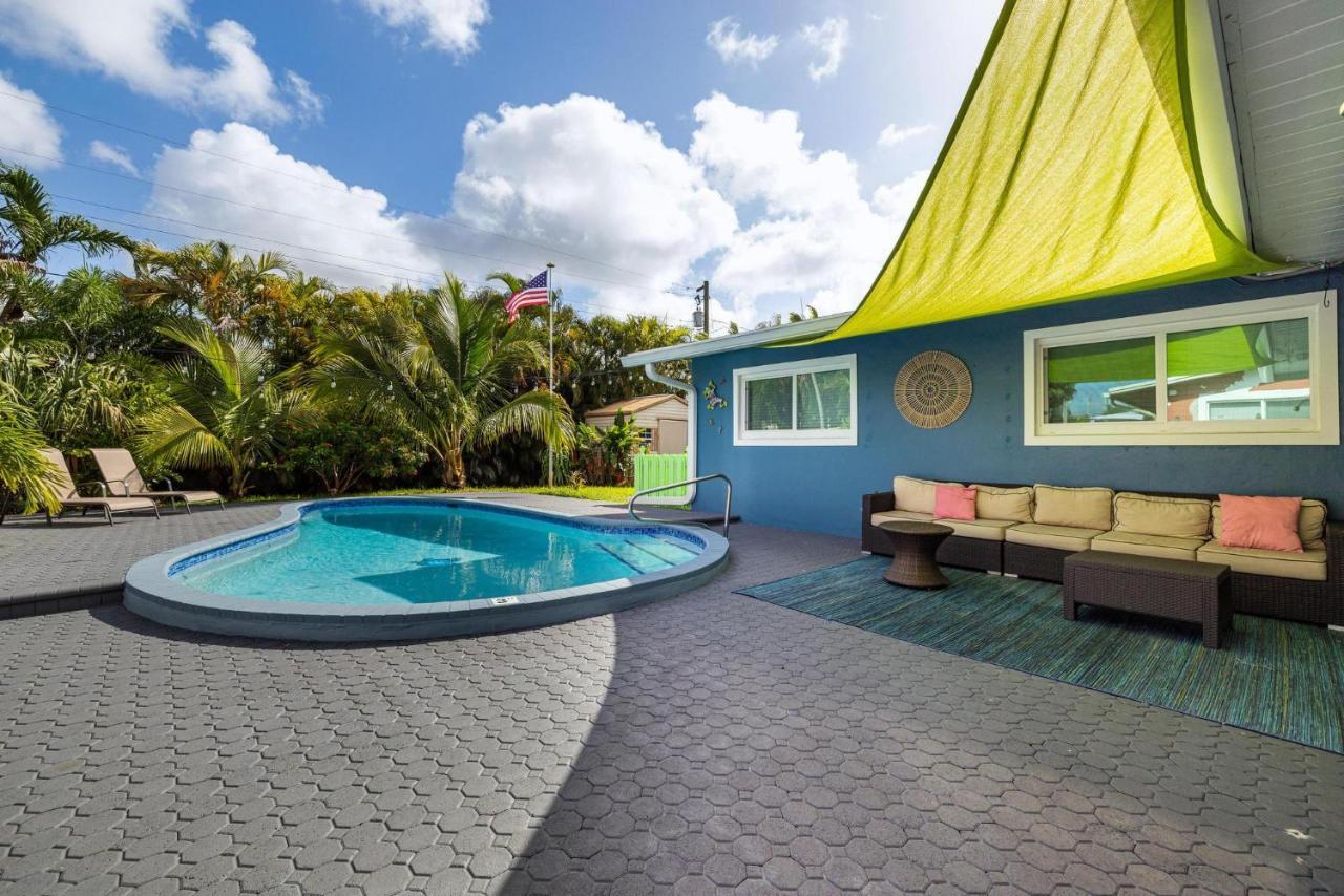 Trendy 3-Bedroom Villa With Saltwater Pool And Yard Fort Lauderdale Exterior foto